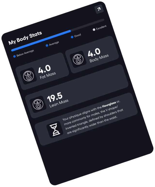 Body composition tracking stats